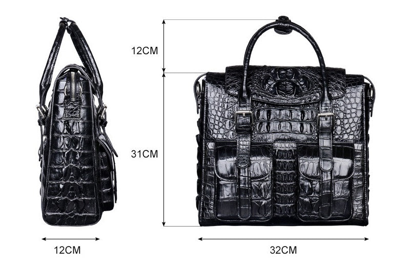 Genuine crocodile leather shoulder bag