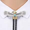 Eagle Gold Silver Gem Western Cowboy Pipolo Tie