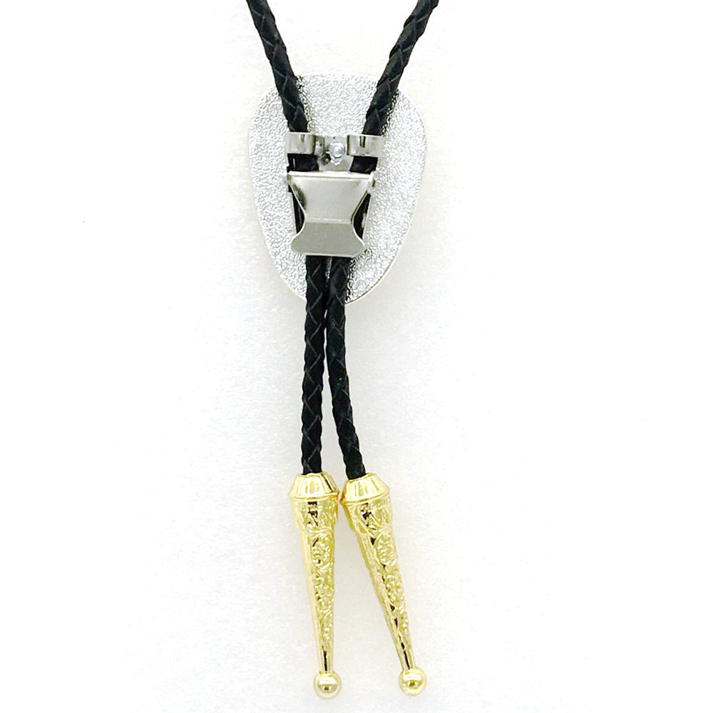 Horseshoe U-Shaped Tang Grass Pattern Tie American West Cowboys Pendant