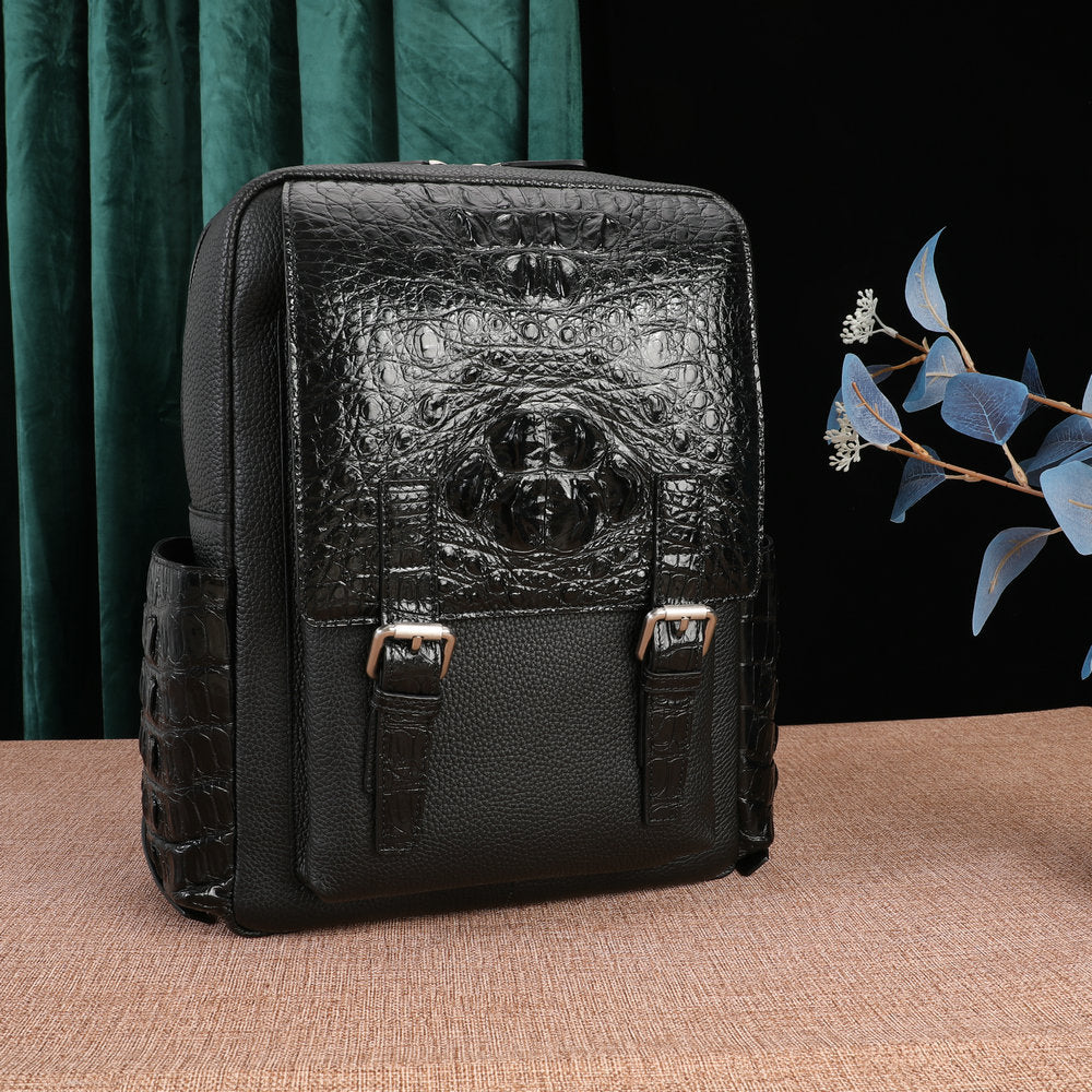 Genuine Crocodile Leather Backpack