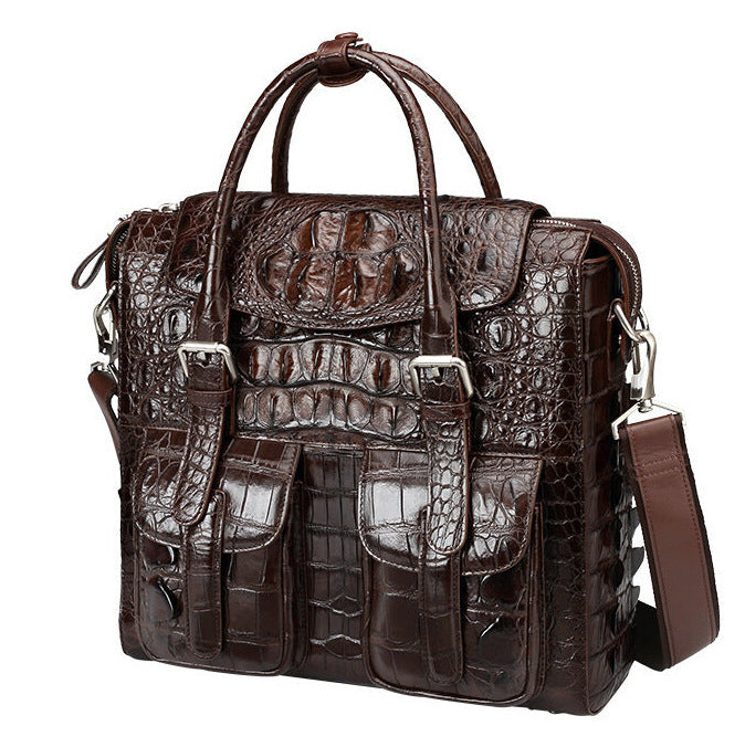 Genuine crocodile leather shoulder bag